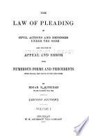 The Law of Pleading in Civil Actions and Defenses Under the Code
