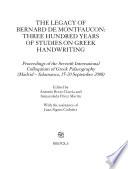 The Legacy of Bernard de Montfaucon