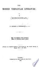 The modern vernacular of Hindustan