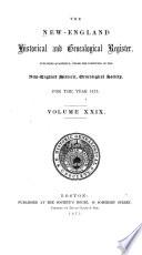 The New England Historical and Genealogical Register