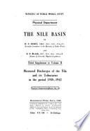 The Nile Basin: Measured discharges