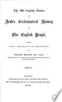 The Old English Version of Bede's Ecclesiastical History of the English People