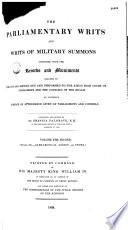 The Parliamentary Writs...