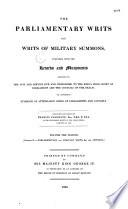 The Parliamentary Writs...