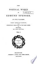 The Poetical Works of Edmund Spenser