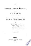 The Prometheus Bound of Aeschylus