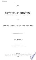 The Saturday Review of Politics, Literature, Science and Art