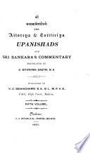 The Upanishads and Sri Sankara's Commentary: Aitareya and Taittiri'ya