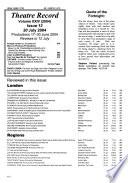 Theatre Record