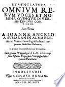 Thesaurus Fundamentalis Quinque Linguarum