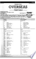 Thomas Cook Overseas Timetable