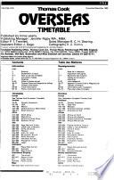 Thomas Cook Overseas Timetable
