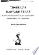 Thoreau's Harvard Years