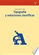 Libro Tipografía y notaciones científicas
