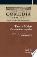 Tirso de Molina. Esto sí que es negociar. Edición crítica, estudio y notas de Carola Sbriziolo