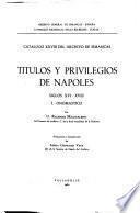 Títulos y privilegios de Nápoles (siglos XVI-XVIII).: Onomástico