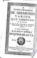 Tomo primero de sermones varios
