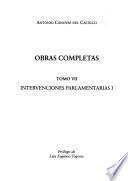 Tomo VII: Intervenciones parlamentarias