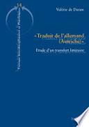 Traduit de l'allemand (Autriche)