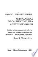 Tragicomedia de Calisto y Melibea: Edición crítica