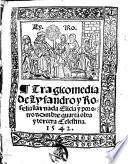 Tragicomedia de Lysandro y Roselia llmada Elicia y por otro nombre quarta obra y tercera Celestina