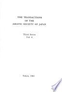 Transactions of the Asiatic Society of Japan