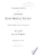 Transactions of the Colorado State Medical Society