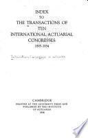 Transactions of the International Congress of Actuaries