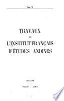 Travaux de l'Institut français d'études andines