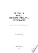 Treballs de la Societat Catalana de Biologia