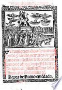 Triumphos de Petrarca. Trãslacion ðlos seys triumfos de Frãcisco petrarca de toscano en castellão: fecha por antonio de obregõ capellã ðl rey ... Agora de Nueuo emẽdada. With woodcuts. G.L.