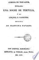 Una noche de tertulia, ó El coronel D. Raimundo