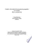 Unidad y diversidad del pensamiento geográfico en el mundo