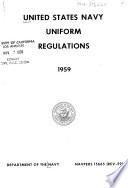 United States Navy Uniform Regulations, 1959