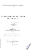 University of Chicago Contributions to Philosophy
