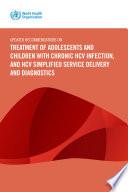 Updated recommendations on treatment of adolescents and children with chronic HCV infection, and HCV simplified service delivery and HCV diagnostics