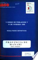 V Censo de población y IV de vivienda, 1990: Manabí (3 v.)