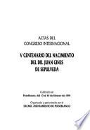 V centenario del nacimiento del Dr. Juan Ginés de Sepúlveda