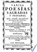 Varias poesias sagradas y profanas
