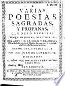 Varias poesías sagradas y profanas