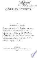 Venetian Studies