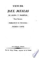 Venida del Mesias en gloria y magestad