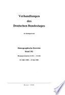 Verhandlungen des Deutschen Bundestages