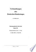 Verhandlungen des Deutschen Bundestages