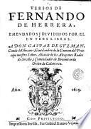 Versos de Fernando de Herrera
