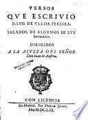 Versos que escrivió D. ...