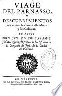 Viage del Parnasso y descubrimientos nuevamente hechos en este monte, y sus colonias