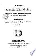 Vida de Santa Rosa de Sauna, virgen de la Tercera Orden de Santo Domingo
