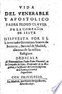Vida del padre Pedro Claver de la compania de Jesus