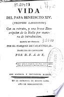 Vida del Papa Benedicto XIV (Próspero Lambertini)